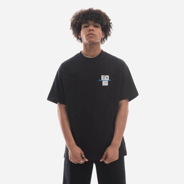 STAMPD Мъжка тениска STAMPD Плажна висока тениска SLA-M3128TE-BLK