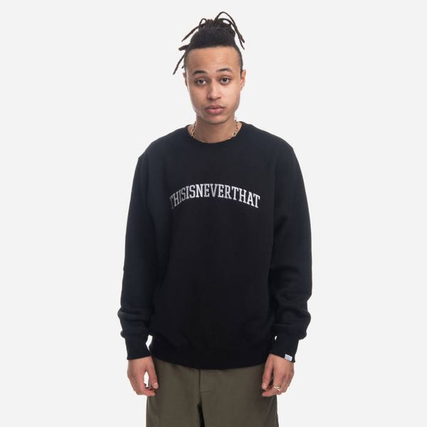 thisisneverthat Мъжки суичър thisisneverthat Arch-Logo Crewneck TN223TSWCW01 ЧЕРЕН