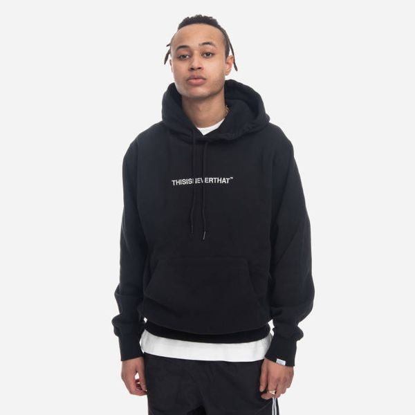 thisisneverthat Мъжки суичър thisisneverthat CPT-Logo Hoodie TN223TSWHO02 ЧЕРЕН