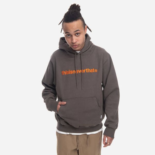 thisisneverthat Мъжки суичър thisisneverthat T-Logo Hoodie TN220TSWHO01 DARK MOCHA