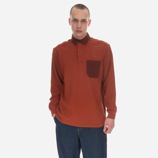Wood Wood Мъжка тениска Wood Wood Brodie Rugby Shirt 12245403-2428 RUST
