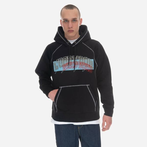 Wood Wood Мъжки суичър Wood Wood Fred IVY Assemblage Hoodie GOTS 12245604-2493 ЧЕРЕН