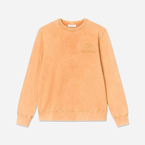 Wood Wood Мъжки суичър Wood Wood Релефен суичър Hugh 12315602-2474 АБРИКОТ ОРАНЖ