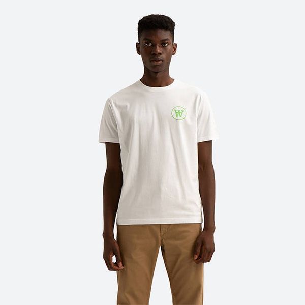 Wood Wood Wood Wood Ace T-shirt 10125701-2222 WHITE/GREEN PRINT