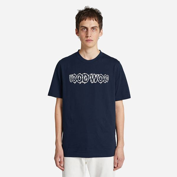 Wood Wood Wood Wood Bobby Shatter Logo T-shirt 12225707-2489 NAVY