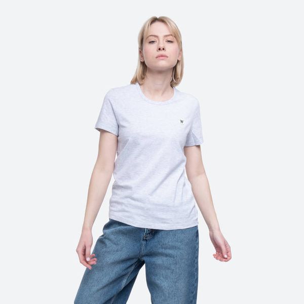 Wood Wood Wood Wood Double A Uma T-Shirt 10212500-2222 LIGHT GREY MELANGE