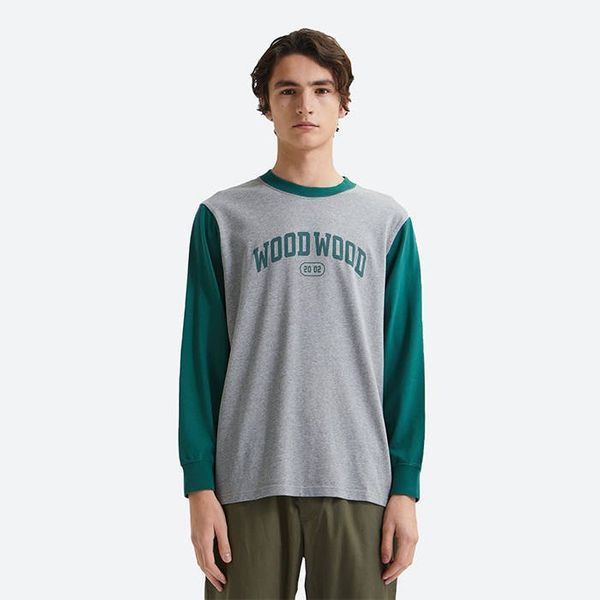 Wood Wood Wood Wood Mark IVY Longsleeve 12135401-2489 GREY MELANGE