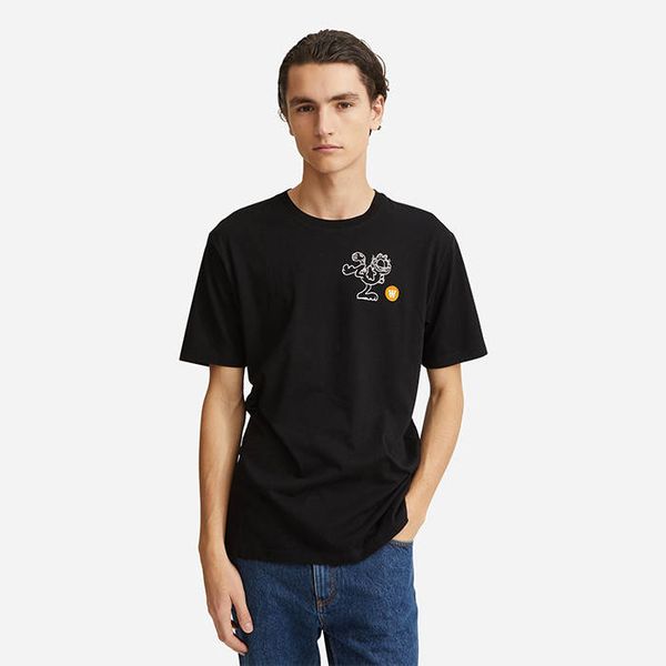 Wood Wood Wood Wood x Garfield Ace T-shirt Kick 30045705-2222 BLACK