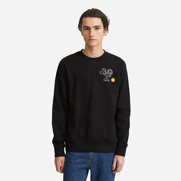 Wood Wood Wood Wood x Garfield Tye Sweatshirt Kick 30045600-2424 BLACK