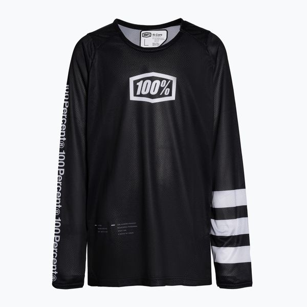 100% Детско колоездачно трико 100% R-Core Youth Jersey LS black STO-46101-011-04