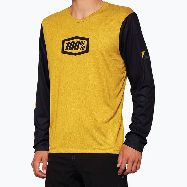 100% Мъжко колоездачно трико 100% Airmatic yellow 40019-00012