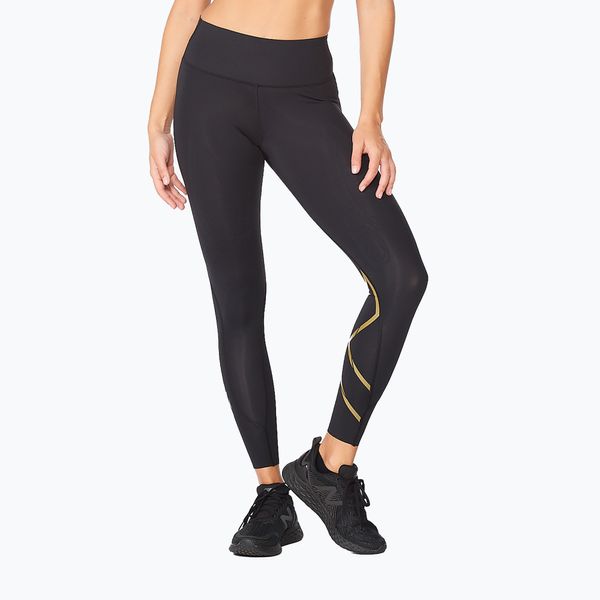 2XU Дамски клинове за тренировка 2XU Force Mid-Rise Compression black and gold WA5367B