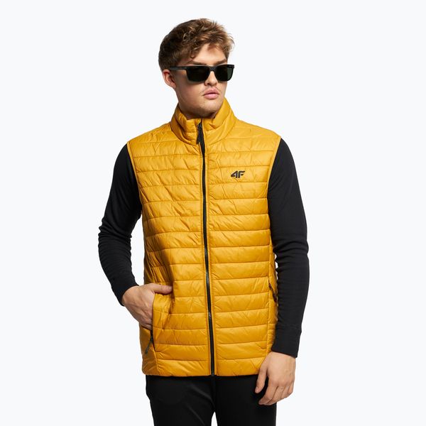4F Мъжка туристическа жилетка 4F жълта H4Z22-KUMP001