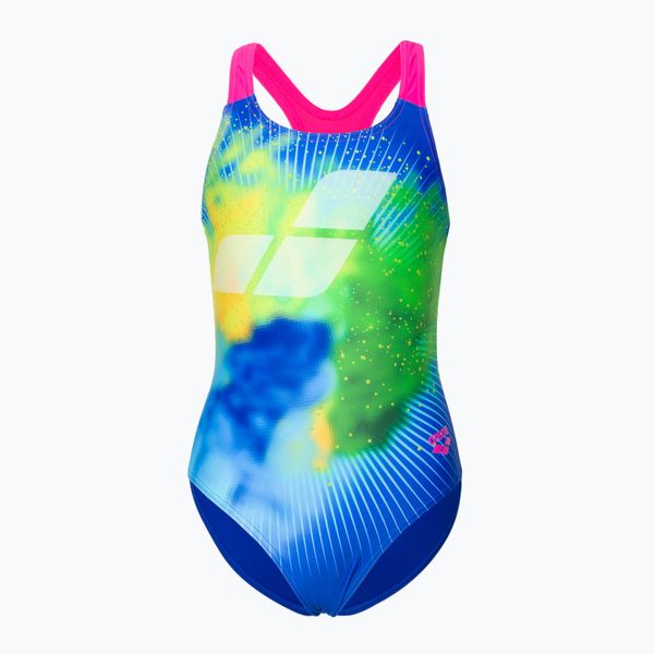 arena Детски бански костюм от една част Arena Pro Back Placement синьо-зелен 005088