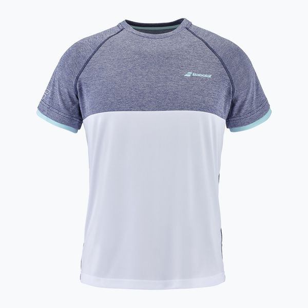 Babolat Мъжка тениска за тенис Babolat Play Crew Neck бяло и синьо 3MTE011