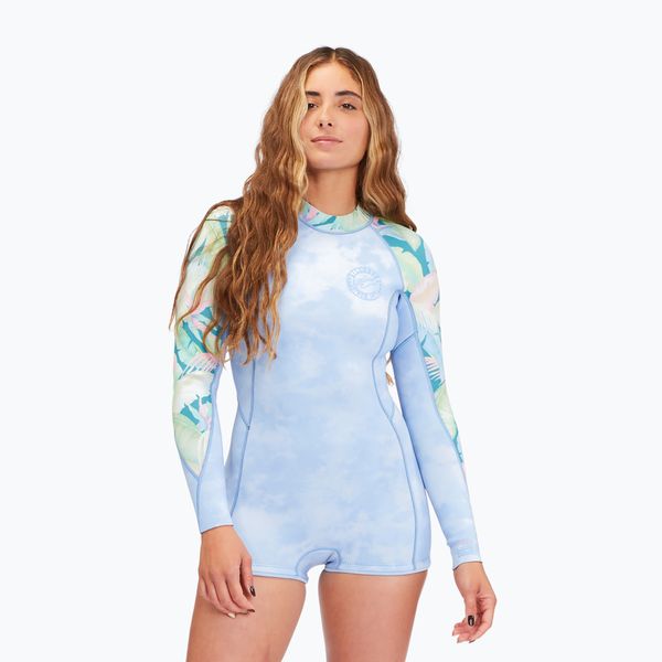 Billabong Дамски бански Billabong Spring Fever LS Swim Foam Blue F42F13BIF2-4149