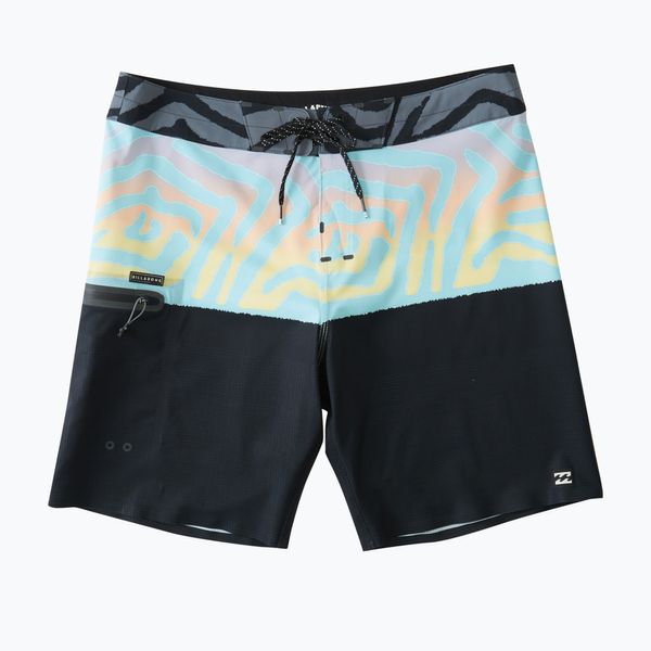 Billabong Мъжки къси панталони за плуване Billabong Fifty50 Airlite Plus black and blue C1BS30BIP2 5583BI