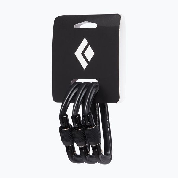Black Diamond Комплект карабинери Black Diamond Hotforge Screwgate 3 бр. черни BD3810790002ALL1