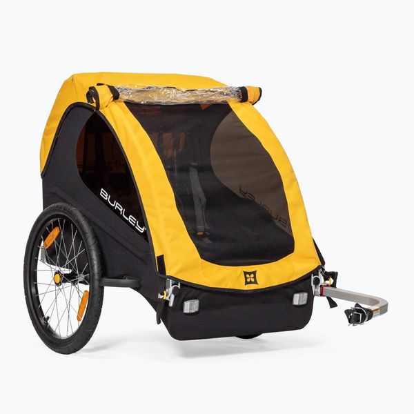 Burley Burley Bee Двойно ремарке за велосипед черно и жълто 946212