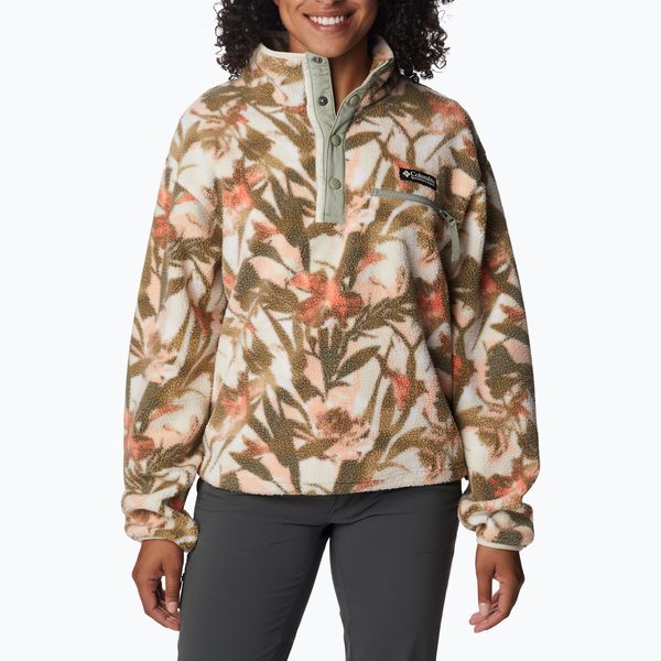 Columbia Columbia дамски Helvetia Cropped Half Snap поларен суитшърт chalk floriculture 2014561194
