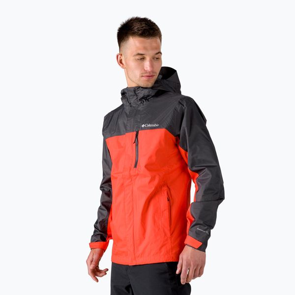 Columbia Columbia Pouring Adventure мъжко дъждобранно яке черно и червено 1760061