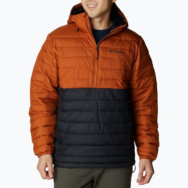Columbia Columbia Powder Lite Anorak мъжко пухено яке оранжево и черно