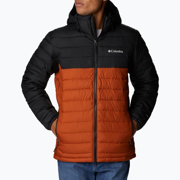 Columbia Пухено яке Columbia Powder Lite с качулка Orange/Black за мъже 1693931