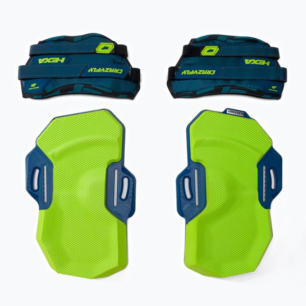 CrazyFly Подложки и ремъци за кайтборд CrazyFly Hexa II Binding blue-green T016-0260