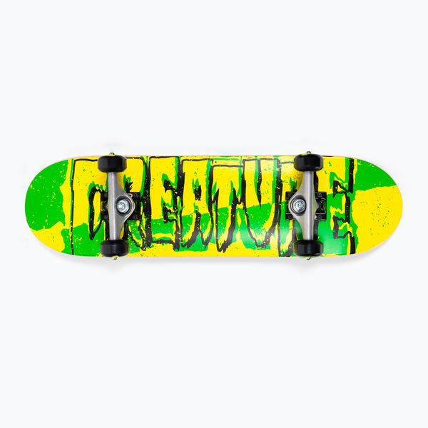Creature Класически скейтборд Creature Ripped Logo Micro Sk8 green/yellow 122099
