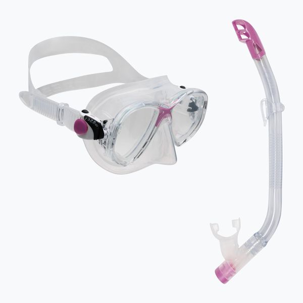 Cressi Cressi детски комплект за шнорхел Marea Jr маска + шнорхел отгоре прозрачен розов DM1000064