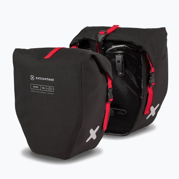 Extrawheel Багажници за велосипед Extrawheel Biker Premium 25L 2 бр. черни E0102