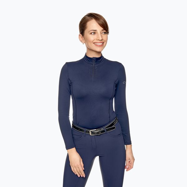 FERA Equestrian Дамска конна тениска с дълъг ръкав Fera Brilliant navy blue 1.5.