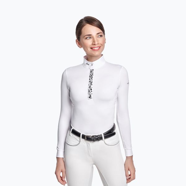 FERA Equestrian Дамска състезателна риза с дълъг ръкав Fera Nebula white 1.1.l