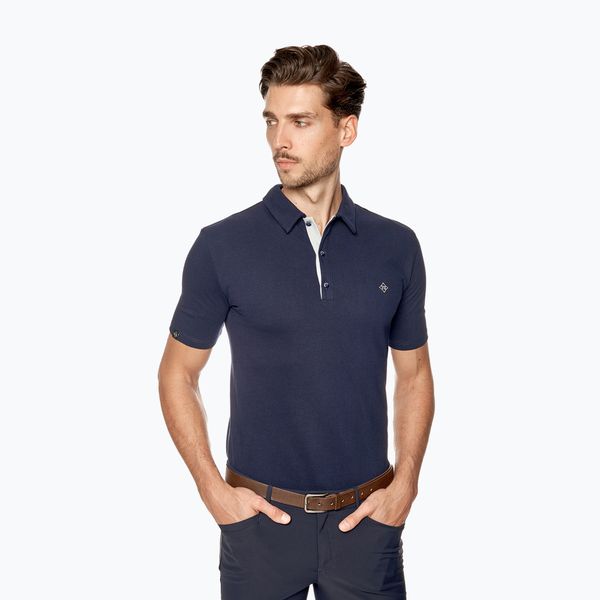 FERA Equestrian Мъжка риза за конна езда Fera Polo Sin navy blue 2.4.