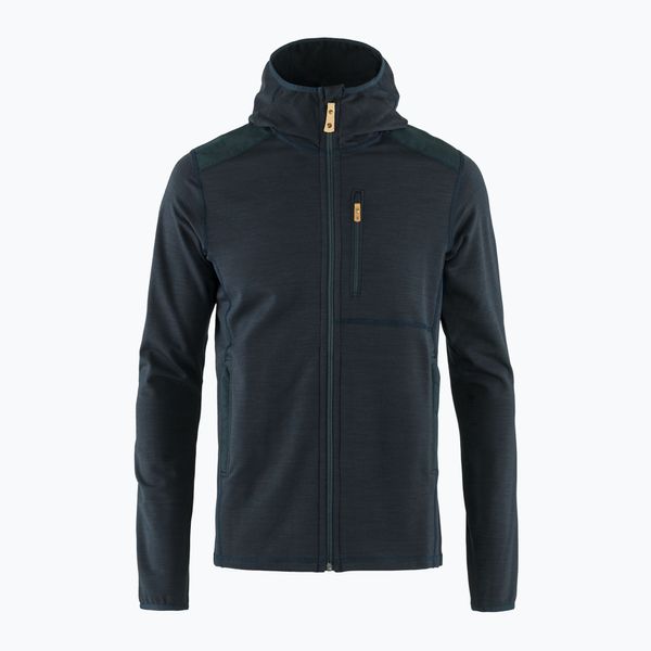 Fjällräven Мъжки суитшърт за трекинг Fjällräven Keb Fleece Hoodie navy blue F81878
