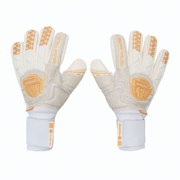 Football Masters Football Masters Voltage Plus RF v 4.0 Goalkeeper Gloves White and Gold 1172-4