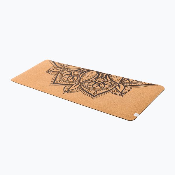 Gaiam Килимче за йога Gaiam Printed Cork Mandala 5 мм кафяво 63495