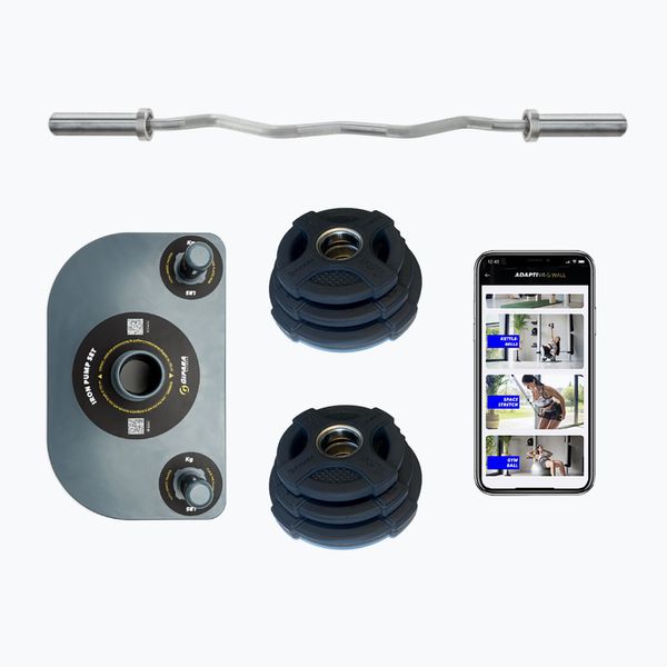 Gipara Fitness Комплект за упражнения с желязна помпа Gipara 27,5 кг черен 8880