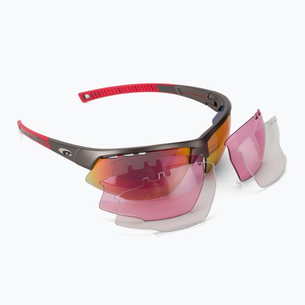 GOG Очила за колоездене GOG Falcon Xtreme сиво-червени E863-2