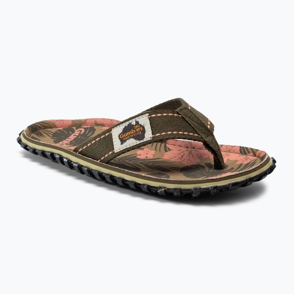 Gumbies Gumbies Islander зелени и розови джапанки