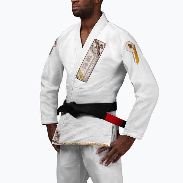 Hayabusa Hayabusa Ascend Олекотено кимоно за джиу джицу GI бяло PLWJG-W-A3