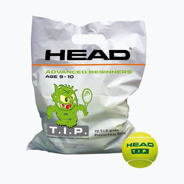 HEAD HEAD Tip Green 72 детски топки за тенис зелени 578280