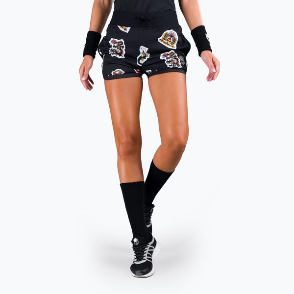 HYDROGEN Дамски шорти за тенис HYDROGEN Tattoo Tech black T01516007