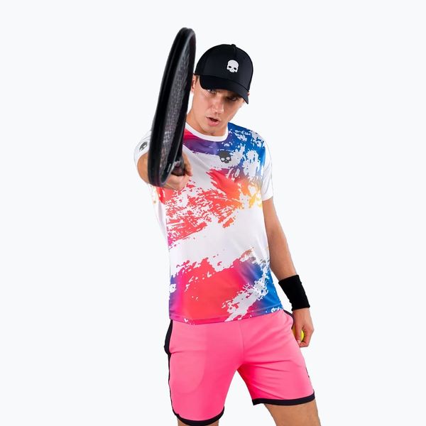 HYDROGEN Мъжка тениска HYDROGEN Brush Tech Tennis Shirt бяла T00516001