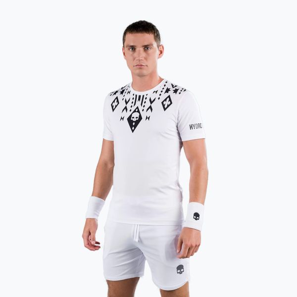 HYDROGEN Мъжка тениска HYDROGEN Tribal Tech Tennis Shirt white T00530001