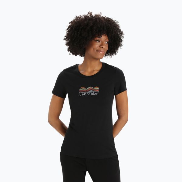 icebreaker Дамска термо тениска Icebreaker Tech Lite II Mountain Geology black IB0A56IS0011
