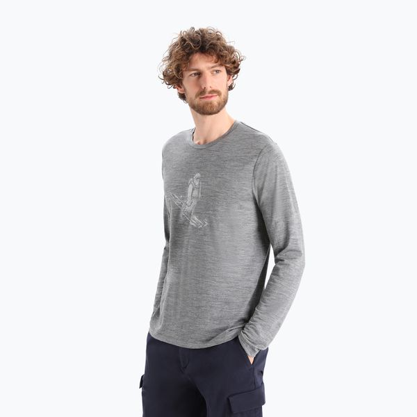 icebreaker Мъжка тениска за туризъм Icebreaker Tech Lite II сива IB0A56KY0041