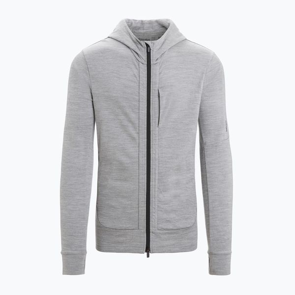 icebreaker Мъжки потник Icebreaker Quantum III LS Zip Hood trekking сив 0A59JX