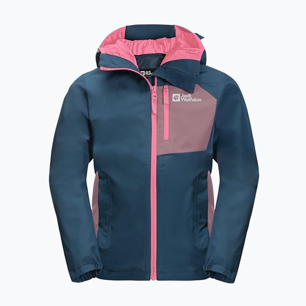 Jack Wolfskin Детско дъждобранно яке Jack Wolfskin Active Hike тъмносиньо 1609251