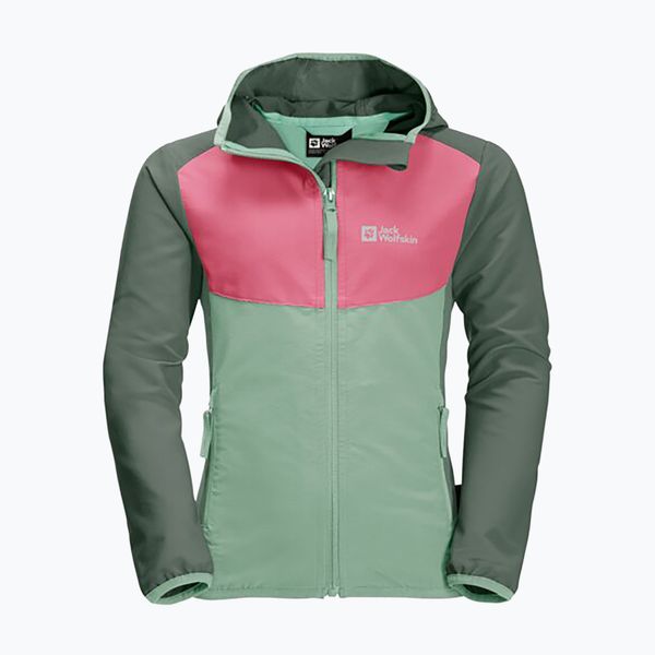 Jack Wolfskin Детско софтшел яке Jack Wolfskin Turbulence green 1606385